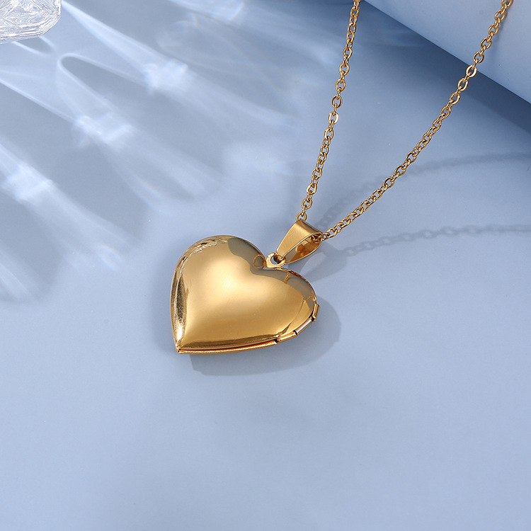 Pendant Necklace Classification Romantic Heart Shape Stainless Steel Plating Pendant Necklace