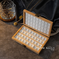 ネイルアート包装箱、木製収納箱、塗装パテルンパレット、水彩絵の具包装箱ツール