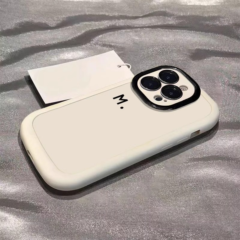 Coque de téléphone colorée lettre m pour iphone 17 pro max 15 14 13_voghion.com