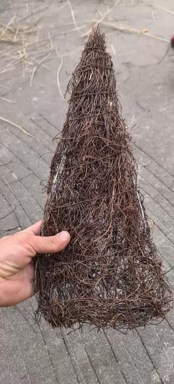 藤条藤三角形圣诞树形黑藤