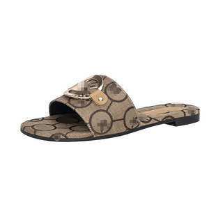 Slippers Women Flat sandals����MK�W���r�д�aŮʿƽ����Ь