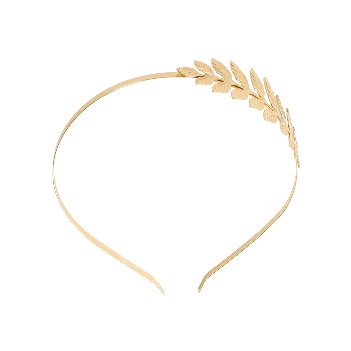 Barocker Goldener Braut Haarreif Mit Blättern Für Die Hochzeit_voghion.com