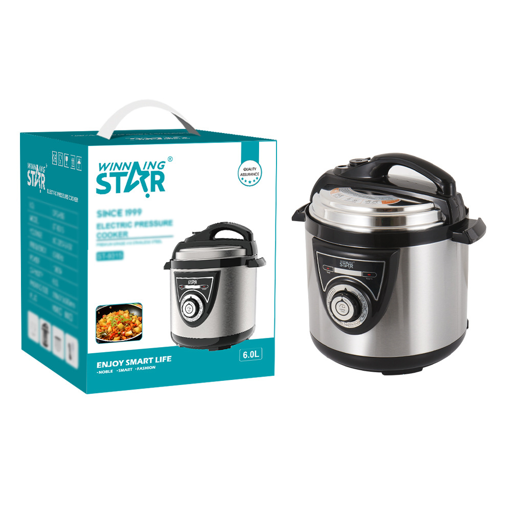 Winningstar estándar europeo estándar británico de acero inoxidable 6L sopa de cocina aislamiento multifuncional olla de arroz olla de presión eléctrica image 1