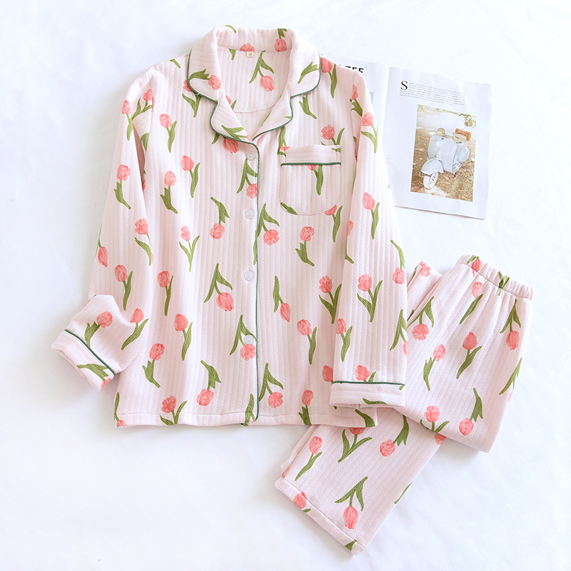 LYZピンクチューリップ-エアレイヤー開襟セット