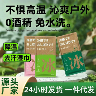 Cold Cooling Wet Wipes, Ice Wipes to Remove Sweat, Mint Cooling Wipes, Sports Face Wipes, Refreshing Neck Wipes, Sweat-Absorbing Wipes