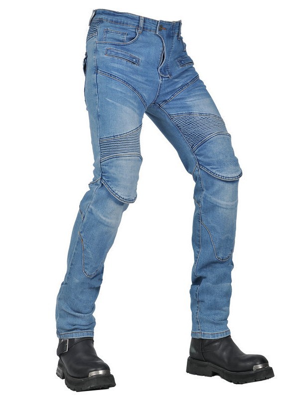 Volero motocicleta carreras casual Slim jeans anti-caída pantalones a través del país motocicleta montar pantalones silicona protección image 5