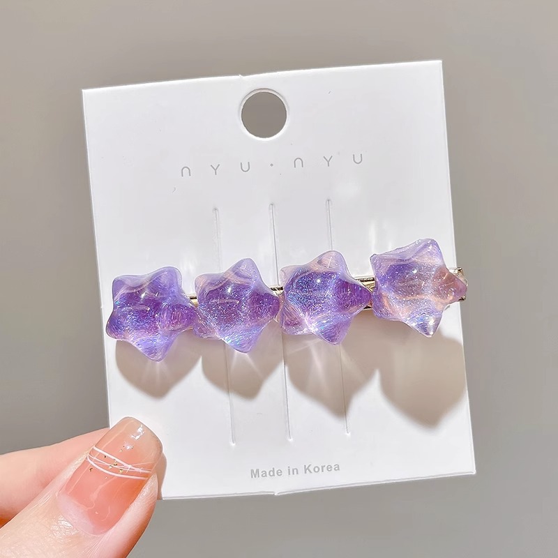 Pinza para el cabello de dopamina sin costuras de color caramelo clip lateral femenino flequillo clip para el cabello roto tocado clip de pico de pato y2k horquilla de una palabra