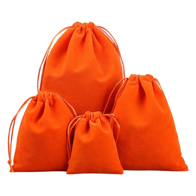 Suministro directo de fábrica bolsa de terciopelo embalaje de la joyería cordón bolsillo móvil poder auriculares bolsa de almacenamiento en stock
