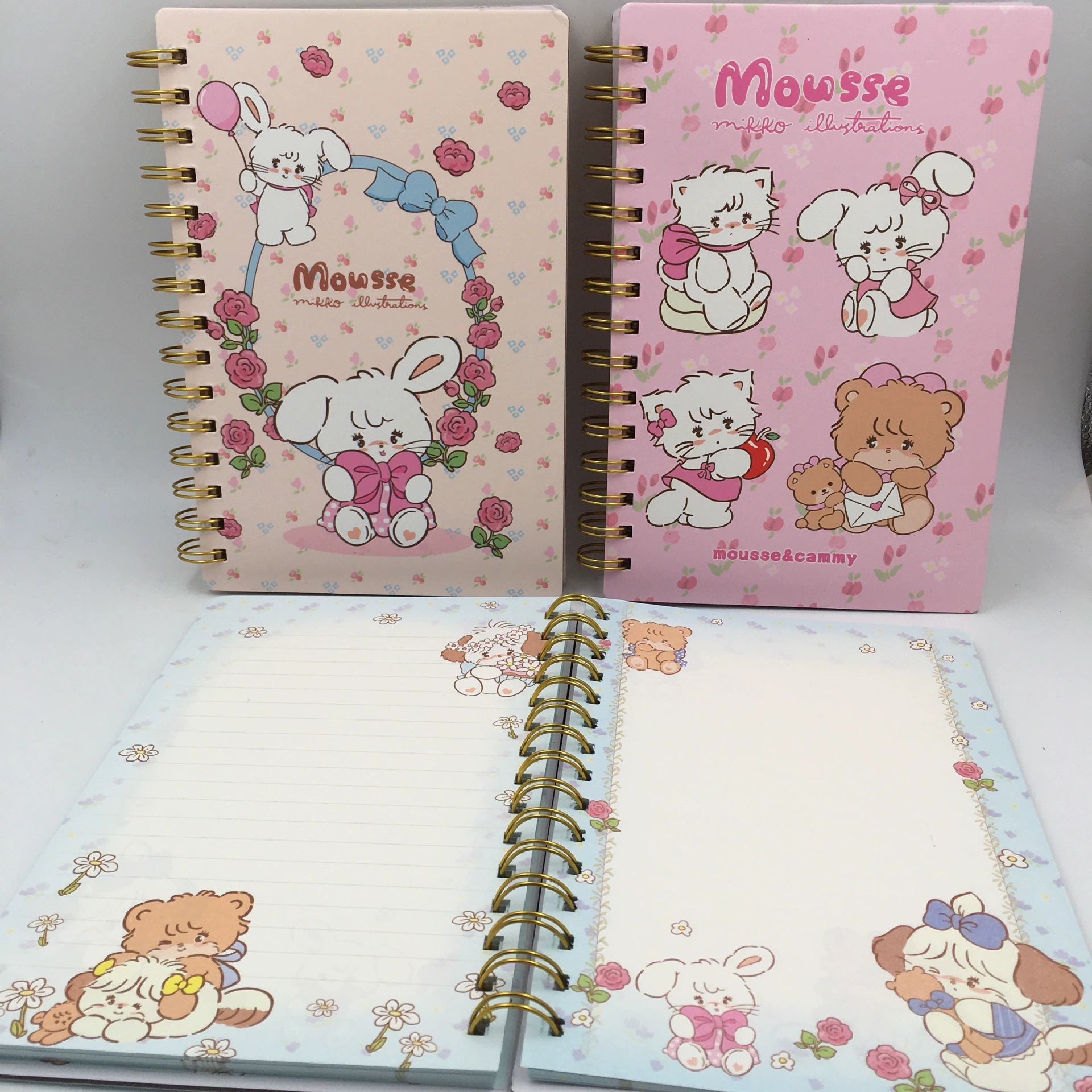 Cartoon laptop, rabbit for elementary school students, notebook, stationery