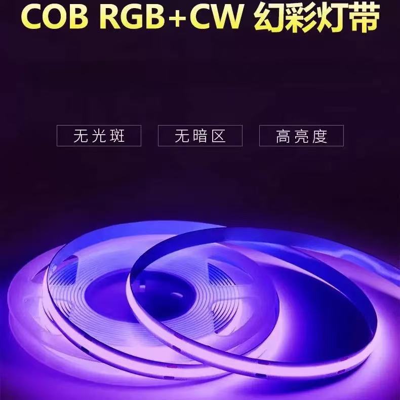 COB灯带RGBCW24V七彩渐变色氛围自粘家用吊顶led软灯条智能控制灯|undefined