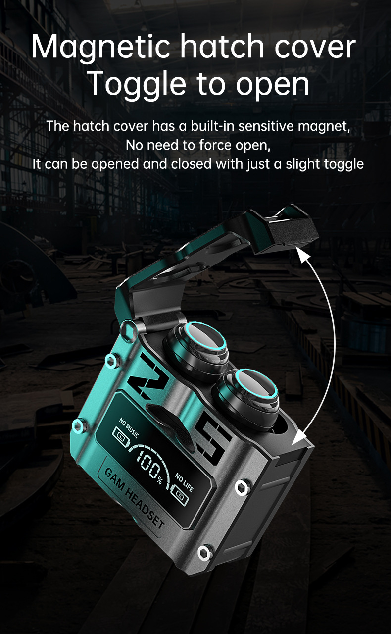 Title 2, Science Fiction Metal Capsule Headset for Lag-F...