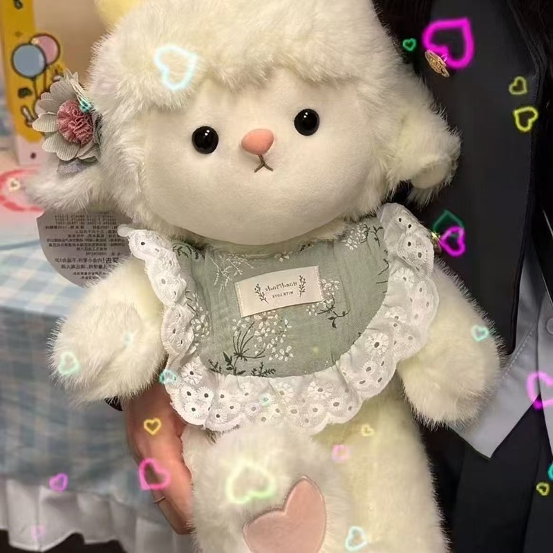 晚安睡衣熊系列小兔毛绒玩具小羊公仔可爱小熊睡觉抱枕生日厂家批|undefined