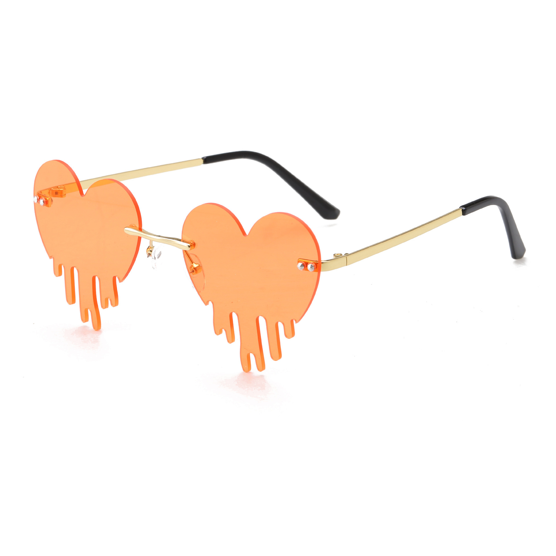 Gafas de sol de fiesta de amor de moda Europa y América derritiendo personalidad amor lágrimas gafas de sol hombres y mujeres tendencia sunglasses
