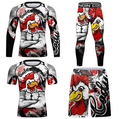 Men's Tights Sportswear New Printed Breathable Row Elastic Tight Pattern Exquisite Outdoor Versatile Clothing