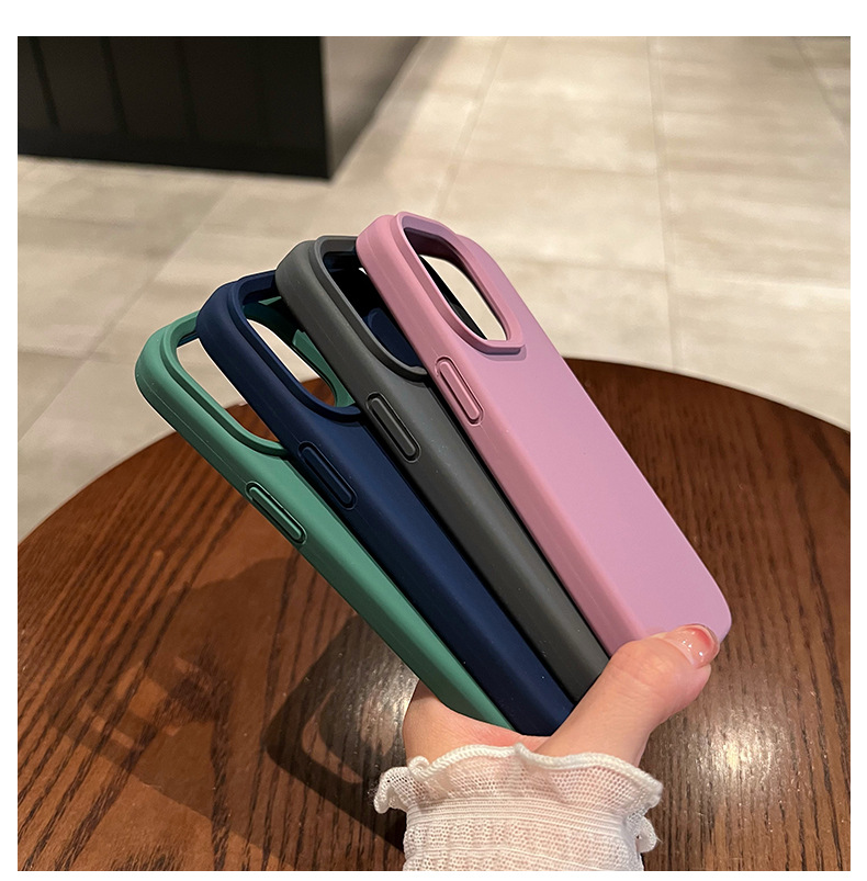 Ốp lưng silicon lỏng iPhone 14 Pro Max chống rơi, bảo vệ toàn diện — [Vàng cam] Silicone lỏng tinh khiết có lỗ lớn, [Dark Night Green] Silicone lỏng tinh khiết có lỗ lớn, [Pitaya Purple] Silicone lỏng màu đặc có lỗ lớn, [Tử Đinh Hương] Silicone lỏng tinh khiết có lỗ lớn chi tiết 13