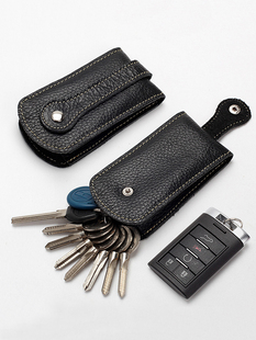 Key Bag Pull-Out Men's Genuine Leather Women's Storage Men's Home Car Compact Men's Multi-Functional First-Layer Cowhide