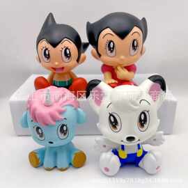 潮玩Q版 新款 铁臂阿童木手办 乌兰 独角兽乌尼科 小白狮金巴玩具