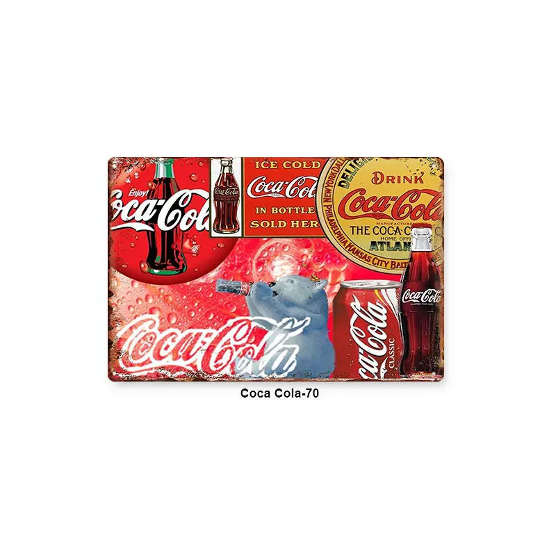 Настенная полка с изображением Coca‑Cola, винтажная поцарапанная металлическая плакат, 20×30 см