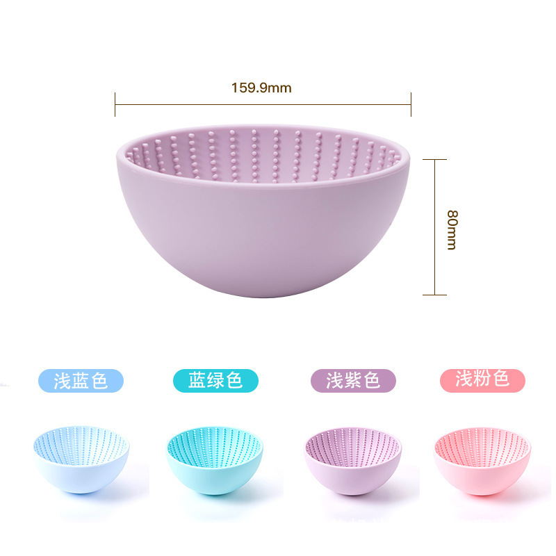 하늘색 원형 흘러내리지 않는 애완동물 그릇 (250g)