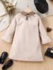 Demi-season cute dress with bow, accessory, children's clothing, suitable for import, Amazon