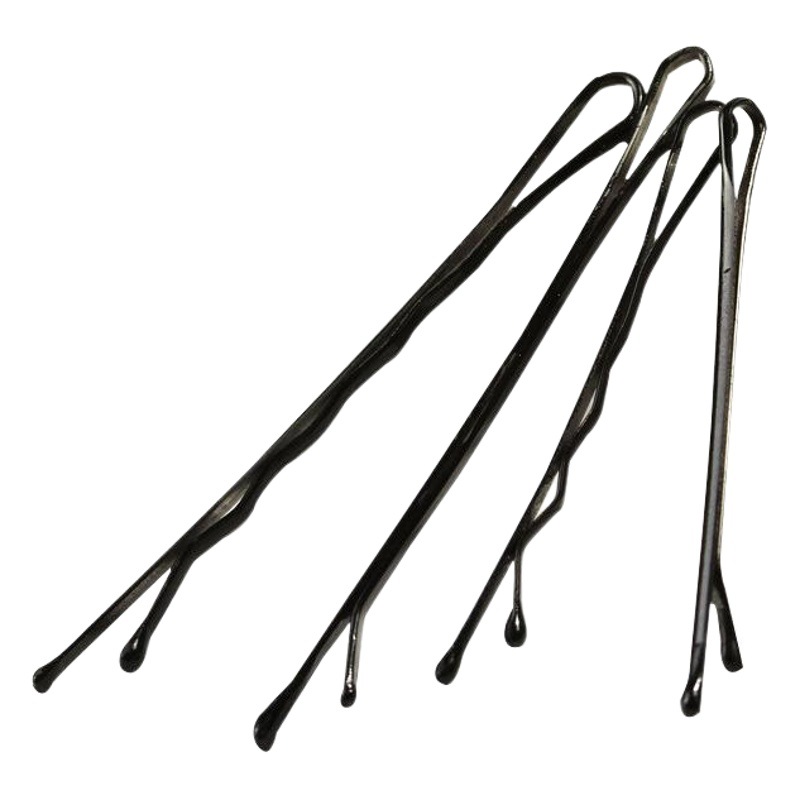 [Aiqi] clip de pelo negro horquilla de alambre de acero updo horquilla 2 yuanes tienda de joyería puesto de suministro al por mayor clip lateral