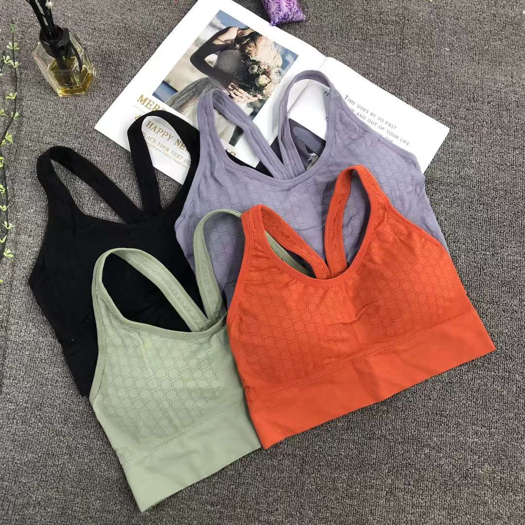 Nueva inconsútil alto elástico belleza de alta calidad las mujeres chaleco inalámbrico yoga sujetador ropa interior deportiva al por mayor