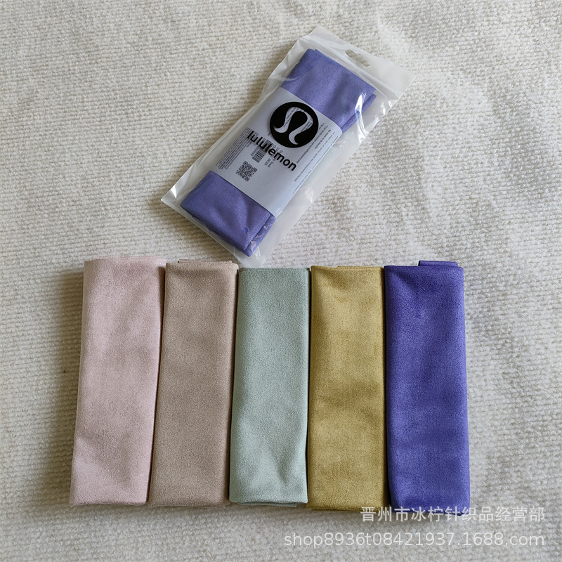 New Lulu Yoga Paving Towel Solid Color Double-sided Scrub Non-slip Fitness Towel Sweat Wipe Lulu Yoga Towel