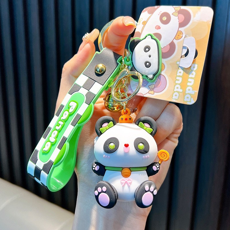 Keychain dinosaurio auténtico lindo bolso colgante de goma blanda llavero de automóvil muñeca pequeña máquina de regalos al por mayor image 23