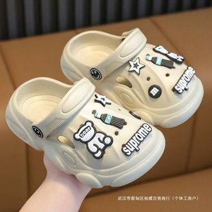 Children's Slippers Boys' Cave Shoes Summer Baotou Beach Shoes Cute Girls' Indoor and Outdoor Slippers Family of Three