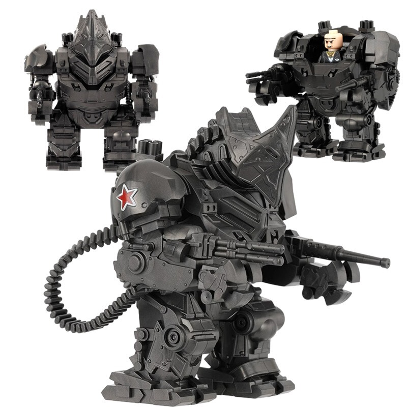 Cross-Border Domestic Rhino Building Block Mecha Third-Party Super Minifigure Assembly Building Block Minifigure Toy