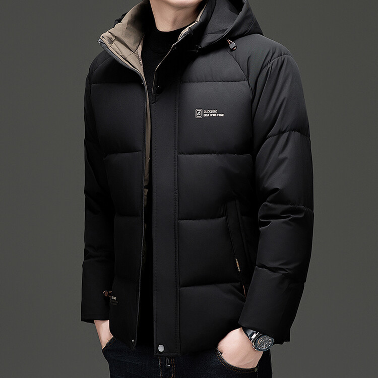 2025 Winter New Style Middle-Aged Men's Cotton Jacket, Dad's Winter Coat, High-End Cotton-Padded Jacket, Thickened Warm down Cotton Coat