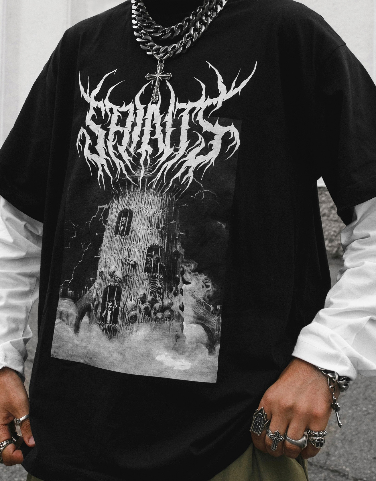 EBay impresión digital hombres y mujeres unisex pareja Halloween impresión digital casual cuello redondo jersey verano manga corta