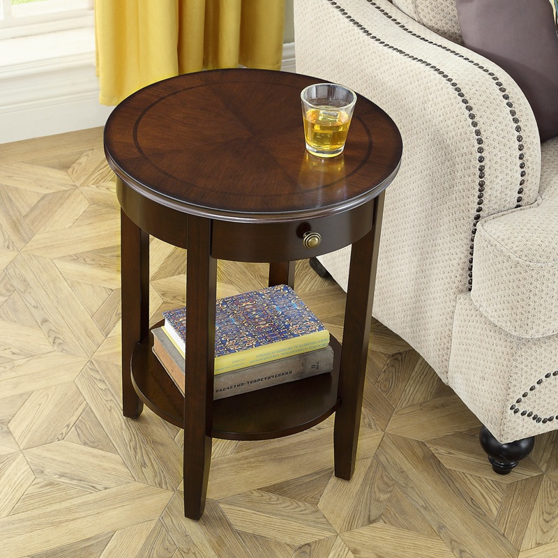 American-Style Small Round Table, Simple Corner Table, Living Room Side Table, Sofa Side Cabinet, Coffee Table, Mini Small Round Table, Bedside Table, Free Shipping