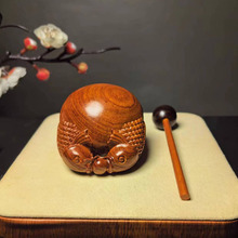 红檀木鱼法器解压一体实木寺庙家用打击乐器佛具鱼雕木鱼道家用品