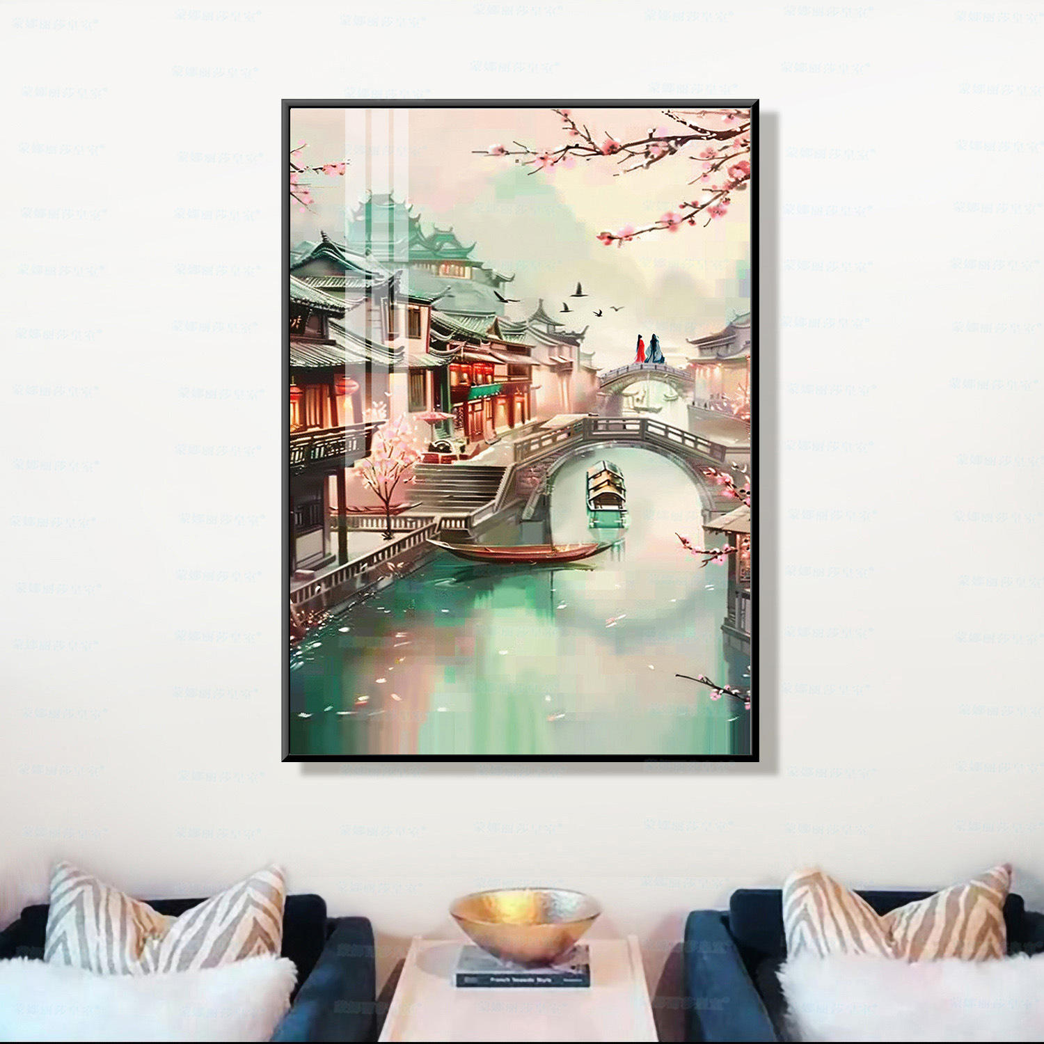 [Algodón importado] Mona Lisa Real bordado de cruz Dreamli Jiangnan versión mejorada de bordado de hilo artesanal en la sala de estar image 6