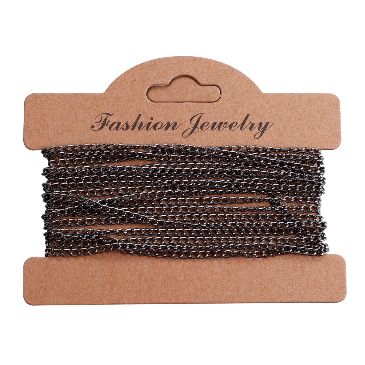 2,5mm 3,5mm cadena secreta plana hecha a mano DIY joyería collar pulsera 3 M cadena de hierro plateado 9 colores opcionales