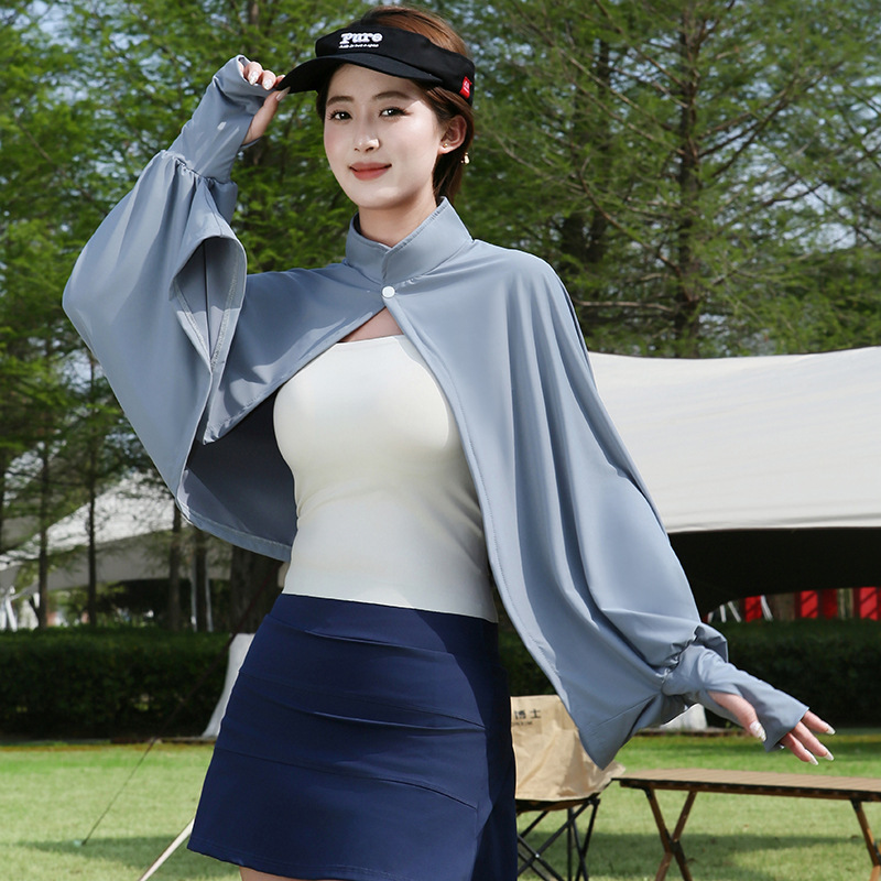 Sun Protection Shawl for Women, Thin Uv Protection Cover-Up, Summer Cycling Cape, Breathable Sun Protection Clothing for Driving