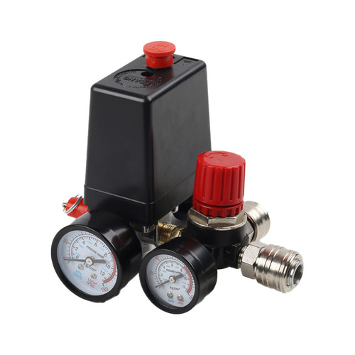 Cross-border export air compressor gas pressure regulating valve four-hole pressure regulating valve automatic pressure switch assembly European style