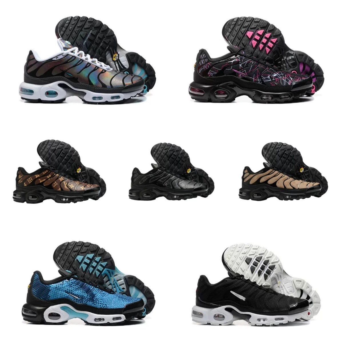 Putian Shoes Large Size with Half Size Air Cushion Shoes Men's Sports Shoes Air Max Plus Tn Men's Shoes Pillar Shoes Women Putian Shoes Large Size with Half Size Air Cushion Shoes Men's Sports Shoes Air Max Plus Tn Men's Shoes Pillar Shoes Women