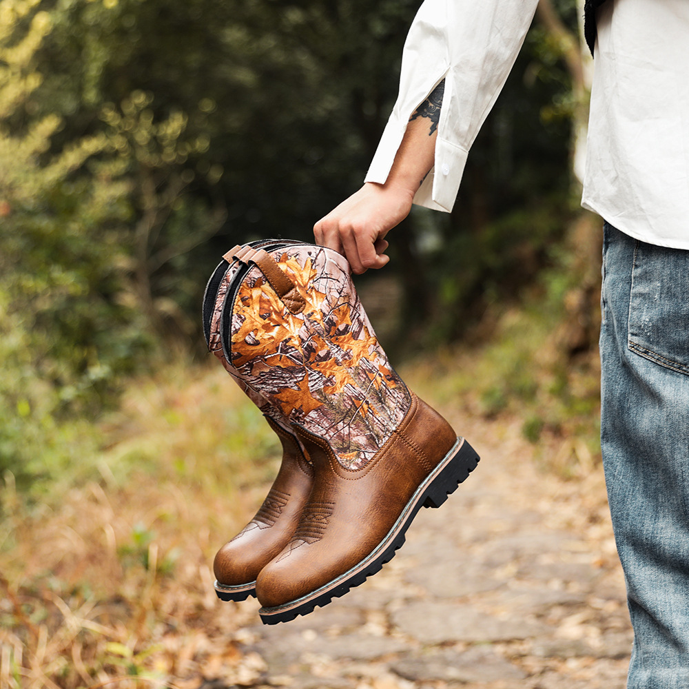 Big Tree elements Western cowboy boots for men_voghion.com