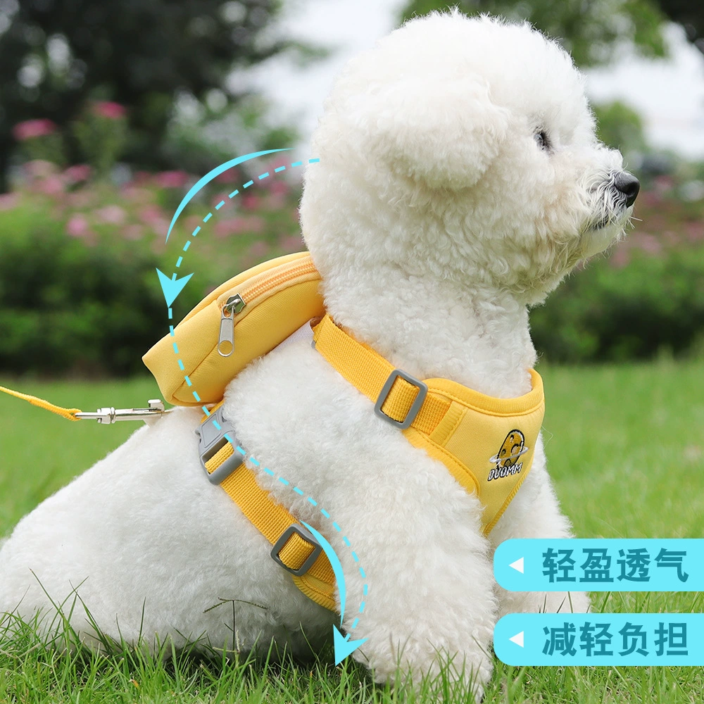 Новый жилет с поводком для собак, рюкзак для собак, маленькая собака, веревка, съемный рюкзак для домашних животных