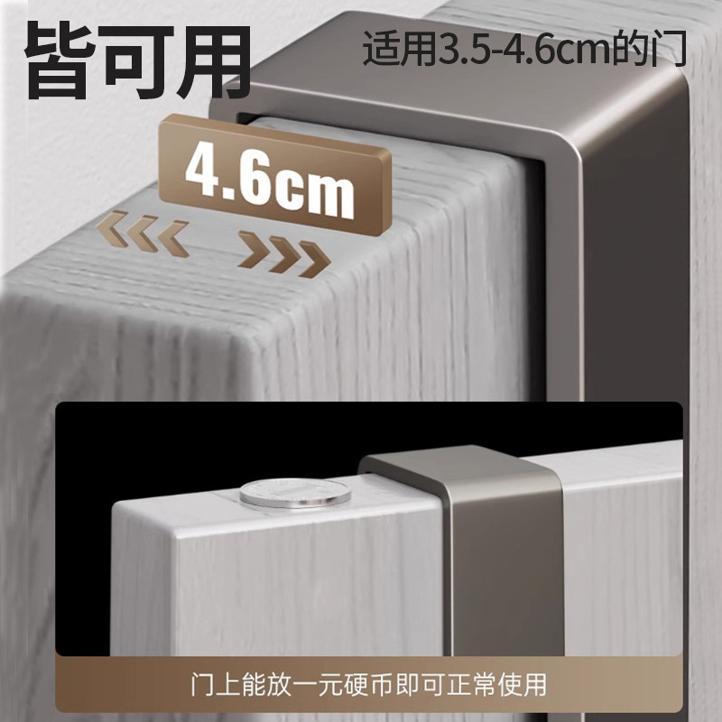 Gancho de puerta trasera mayorista espacio de aluminio sin perforación gancho de baño dormitorio almacenamiento percha de ropa gancho de pared gancho de ropa