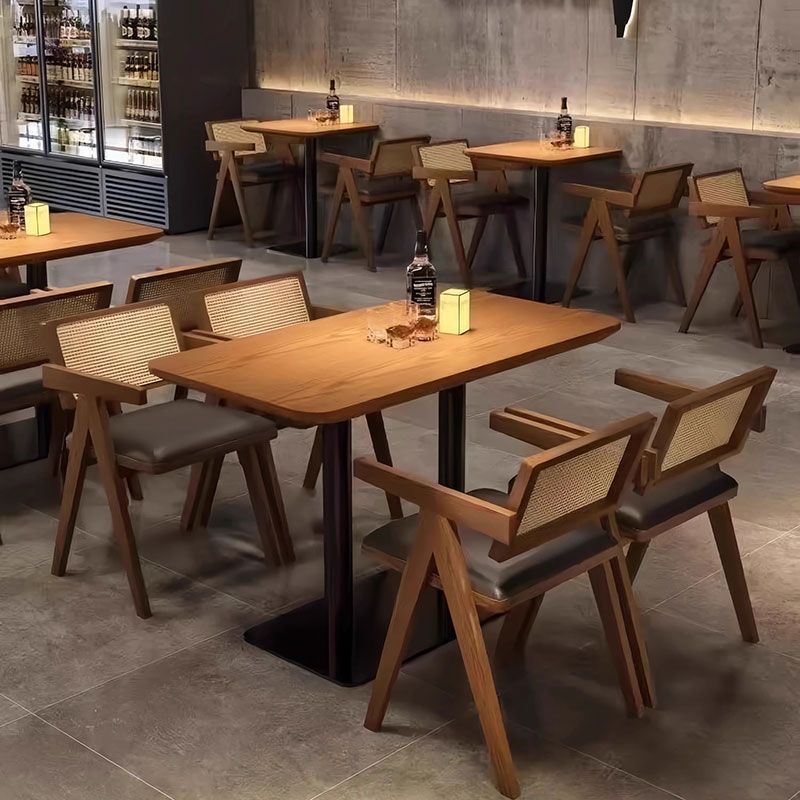 Medieval Style Solid Wood Dining Table, Simple Dining Table, Living Room Long Table, Retro Log Desk, Ash Wood Large Table