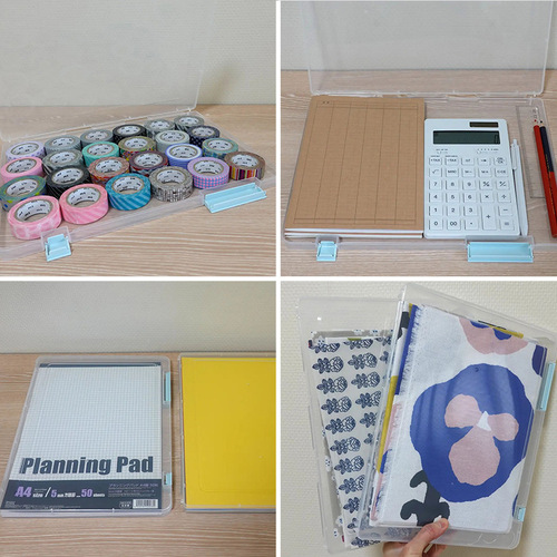 Japan imported SANADA file box document box office supplies waterproof organizing box transparent storage box