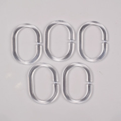 New creative curtain hook C-shaped curtain hook transparent plastic bathroom DIY large ring hook ring wholesale