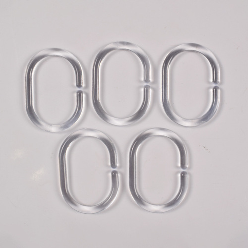New creative curtain hook C-shaped curtain hook transparent plastic bathroom DIY large ring hook ring wholesale