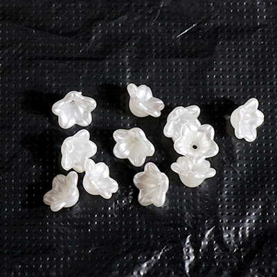 ABS imitación de perlas de fondo plano perlas de forma especial amor flocos de nieve DIY móvil belleza material de decoración de Navidad