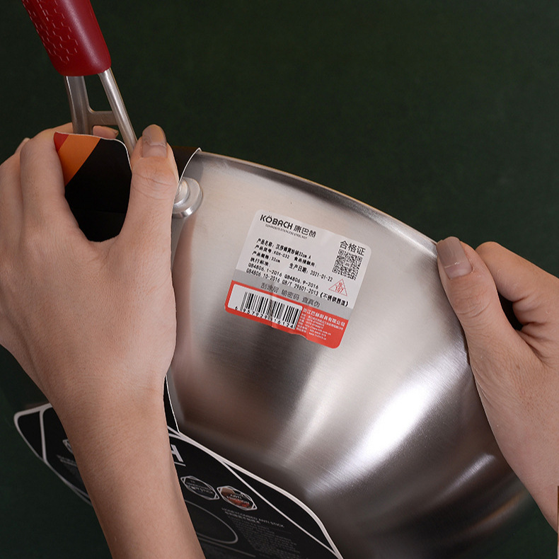 Kangbach Hansha panal wok cuarta generación de seis generación antiadherente pan Cocina de Inducción 304 wok PLANO DE ACERO INOXIDABLE