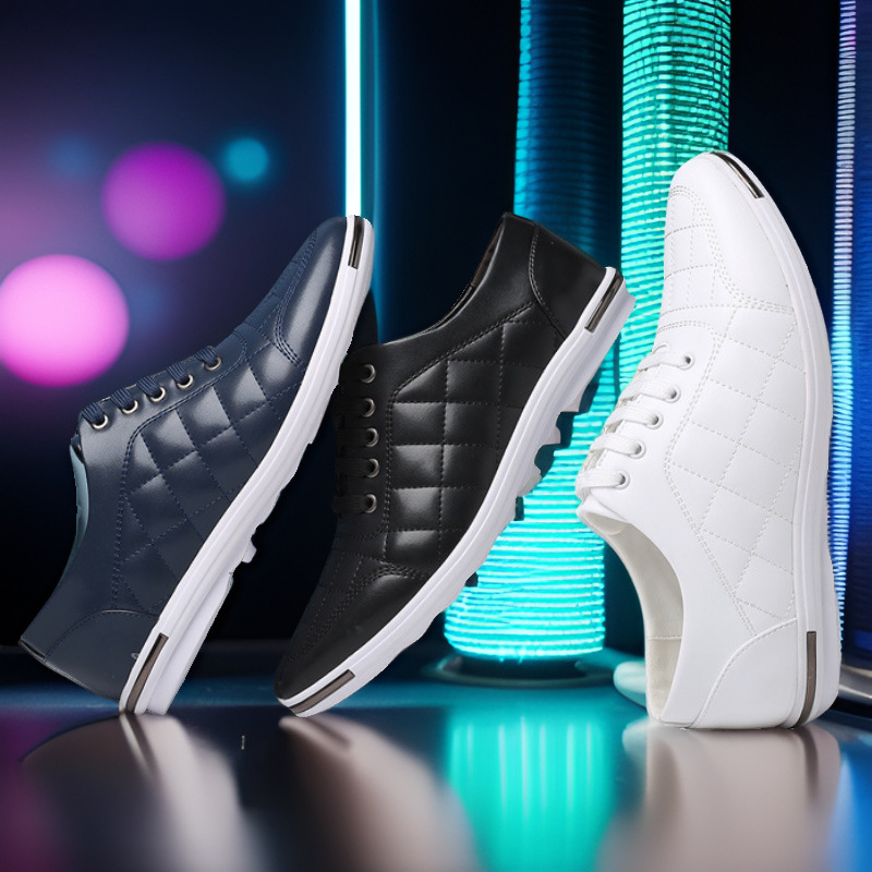 2022 Spring and Autumn Rubber Korean Style Low-top Shoes Men's Casual Sports Leather Shoes Black Round Toe Breathable Large Size Men's Shoes 2022 Spring and Autumn Rubber Korean Style Low-top Shoes Men's Casual Sports Leather Shoes Black Round Toe Breathable Large Size Men's Shoes