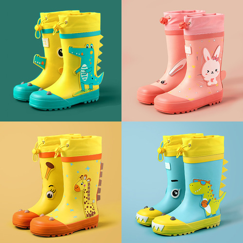 Tiantianzi children's rain boots boys and girls water shoes baby rain boots water boots medium and large children toddlers